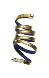 Cassandre Gold & Steel Leather Bracelet & Belt