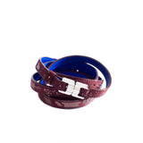 Cassandre Burgundy Leather & Steel Bracelet & Belt IN STOCK