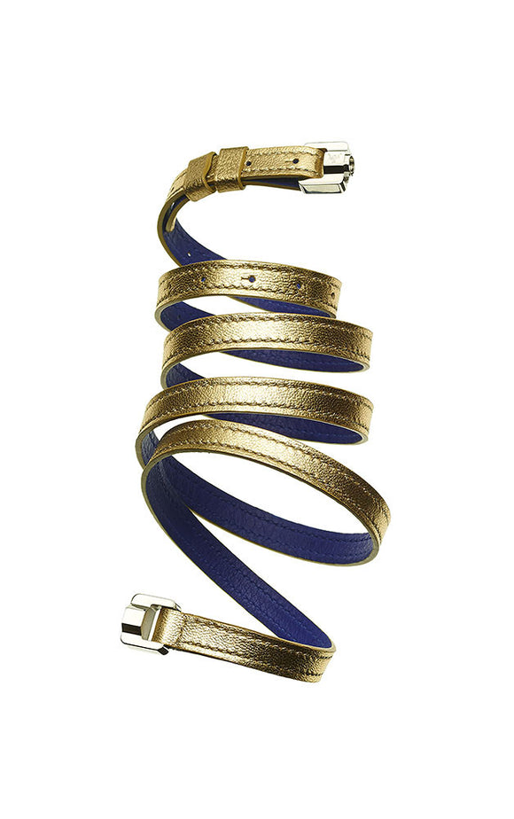 Cassandre Gold & Steel Leather Bracelet & Belt