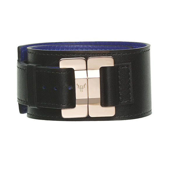 Sasha Men's Slim Leather & Steel Bracelet – Owen&Savary